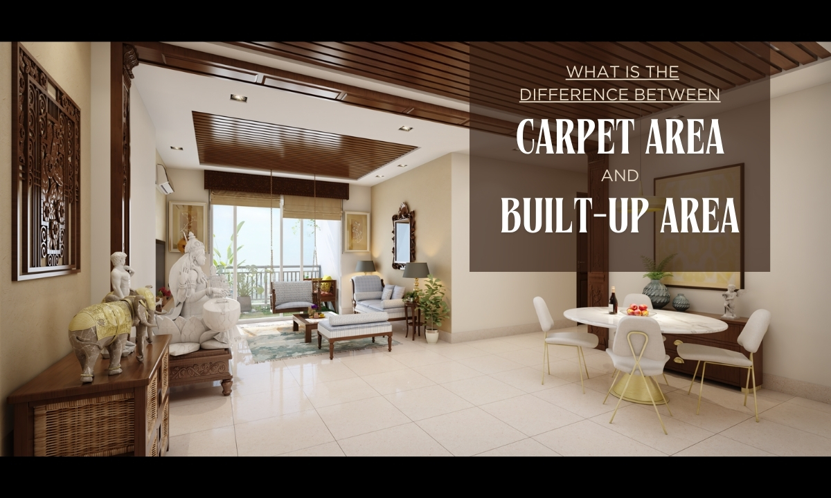 What is the difference between carpet area and built-up area